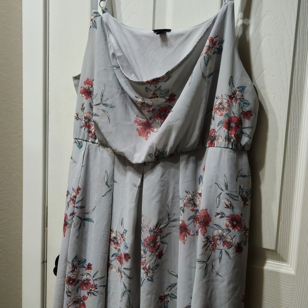 Torrid Gray Floral Maxi Dress